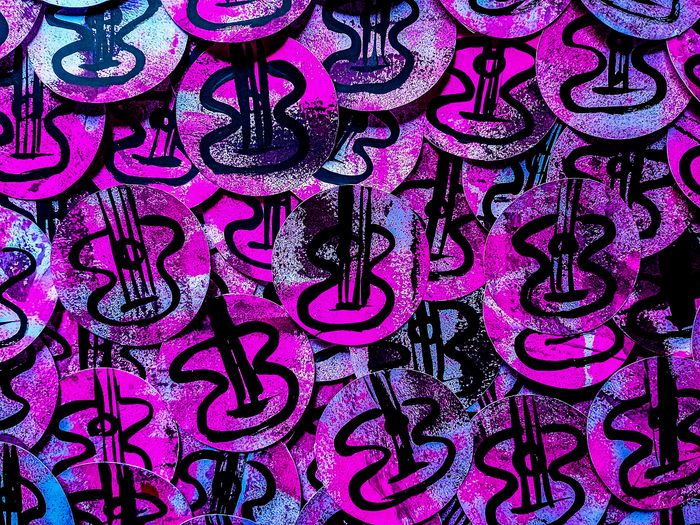 Sticker con motivo de guitarra